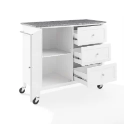 Soren Granite Top Kitchen Island/Cart Gray/White - Crosley -Luxe Living Interiors Shop GUEST ff31bb28 c4a8 4335 8e97 7f263b2eb936