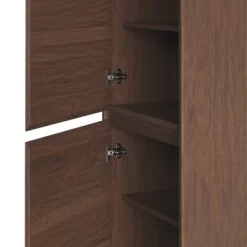 71" Gunther Mid-Century Bookcase 2 Doors Walnut - Linon -Luxe Living Interiors Shop GUEST ff635453 4063 4cb2 ae79 20ed926ce4f5