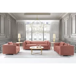 Cambridge Contemporary Sofa Steel/Blush - Armen Living