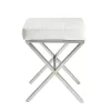 Evon Vanity Bench White/Chrome - Carolina Chair & Table -Luxe Living Interiors Shop GUEST ffd9ef8a 55af 4423 9ffd 6cd14723b331